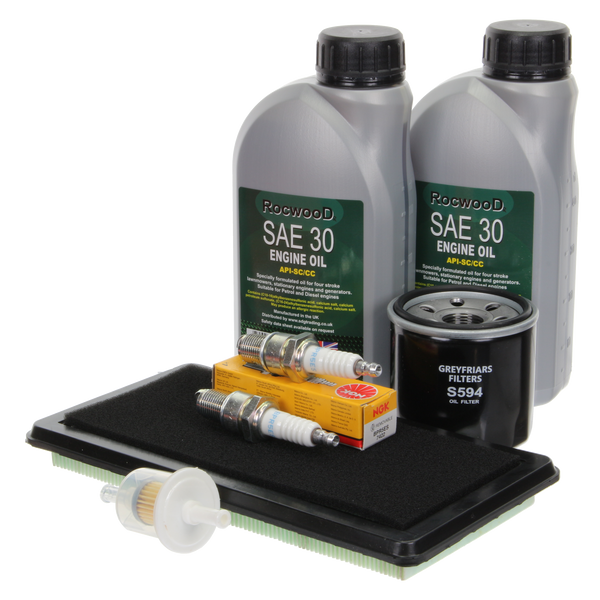 Service Kit fits Honda GCV530 GXV530 Ride on Lawnmower- Plugs, Filters And oil