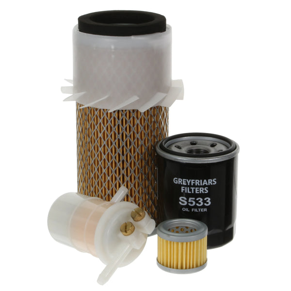 Filter Service Kit for Pel Job EB 12 Mini Excavator | Engine: Mitsubishi K 3 B