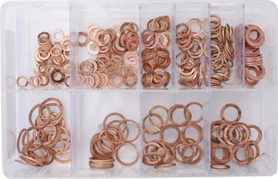 Copper Fuel Injection Washers (6-17mm) (Qty 360)