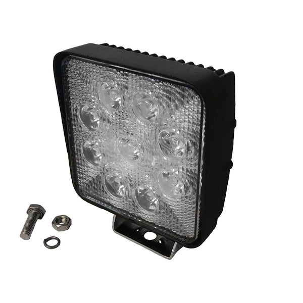 VisionRed LED Worklamp IP67 (4in. Square 27 Watt) 12" Cable