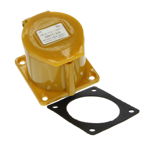 110V PANEL SOCKET - 32amp Yellow
