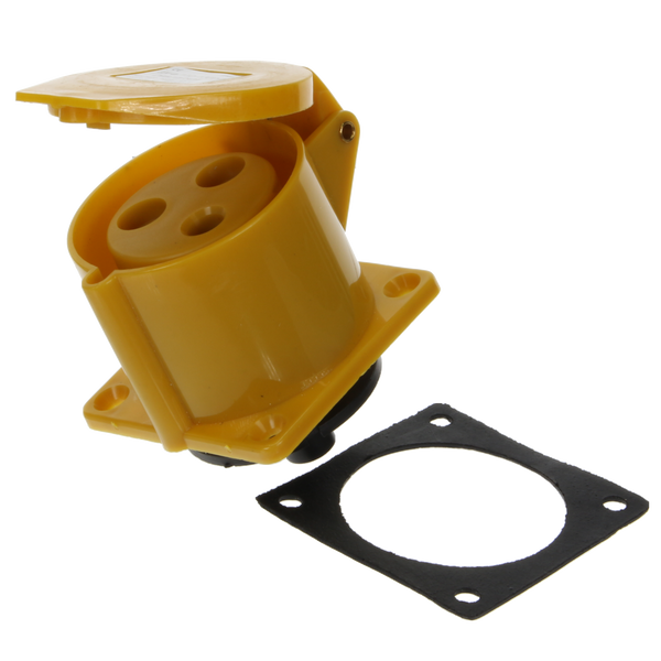 110V PANEL SOCKET - 32amp Yellow