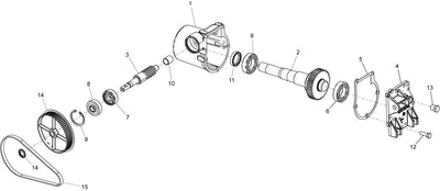 Belle Minimix 150 Parts Diagram - Gearbox Assembly (Up To Oct 04)