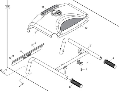 Belle Minimix 150 Parts Diagram - Handle Assembly (Honda GX160)