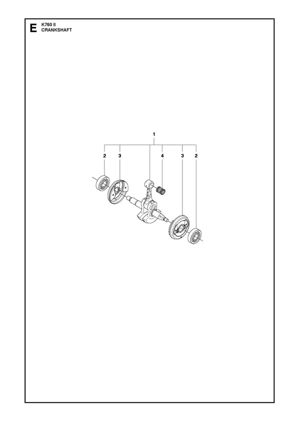 Husqvarna K760 Parts Diagram - Crankshaft