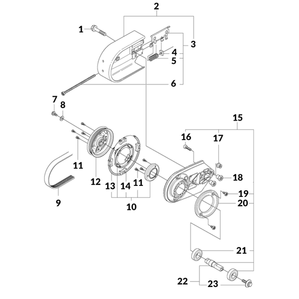 Husqvarna K760 Part Diagram - Belt Diagram