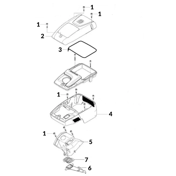 Husqvarna K760 Part Diagram - Cylinder Cover