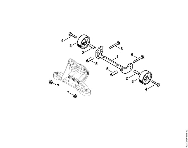 Stihl TS410 Parts Diagram - Wheel Kit