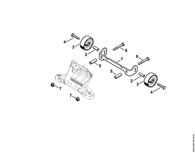Stihl TS410 Parts Diagram - Wheel Kit