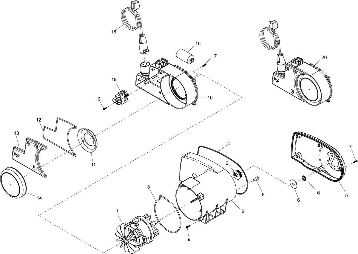 Belle Minimix 150 Parts Diagram - Motor Assembly (Up To April 02)