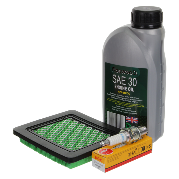 Service Kit fits Honda HRX537 HRX476 Lawnmower (Air Filter, NGK Spark Plug, Oil)