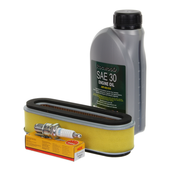 Service Kit fits Honda HR21 HR194 Lawnmower (Air Filter, NGK Spark Plug, Oil)