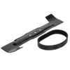 340mm Lawnmower Blade & 9 Rib Drive Belt Fits Bosch Rotak 34 36 thumbnail 1