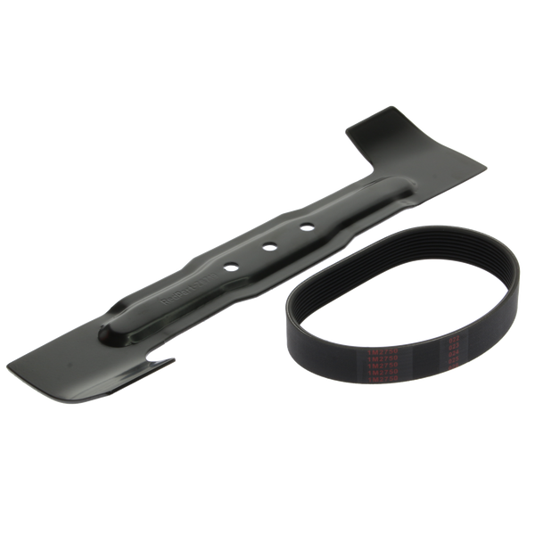 340mm Lawnmower Blade & 9 Rib Drive Belt Fits Bosch Rotak 34 36