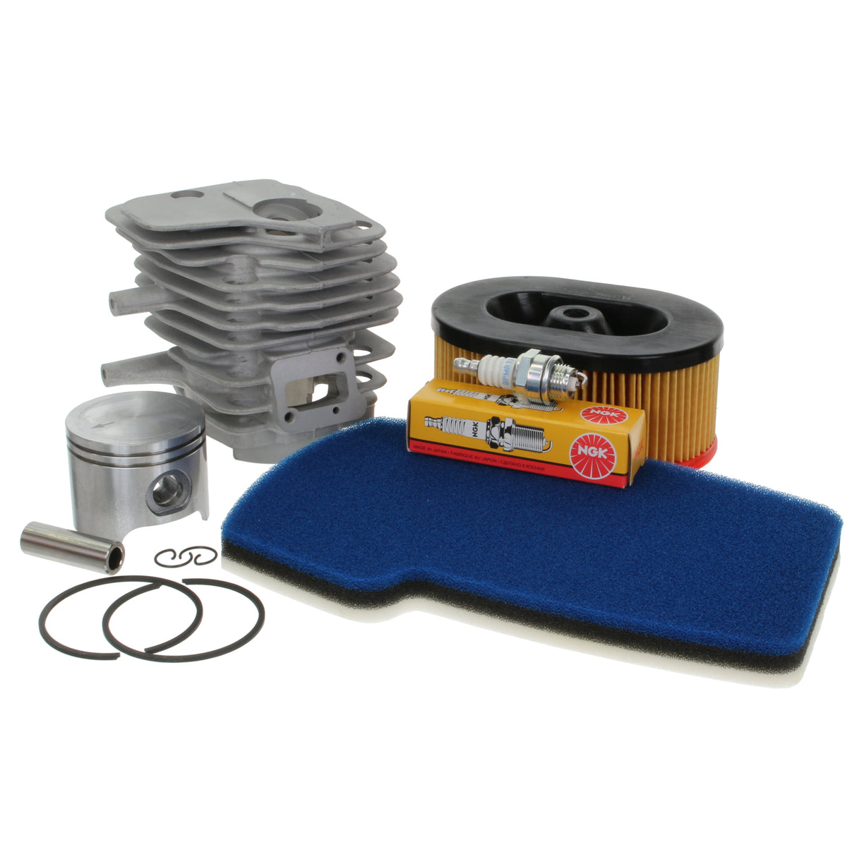 Cylinder, Piston, Spark Plug, Air Filter Service Rebuild Kit Fits Partner K650