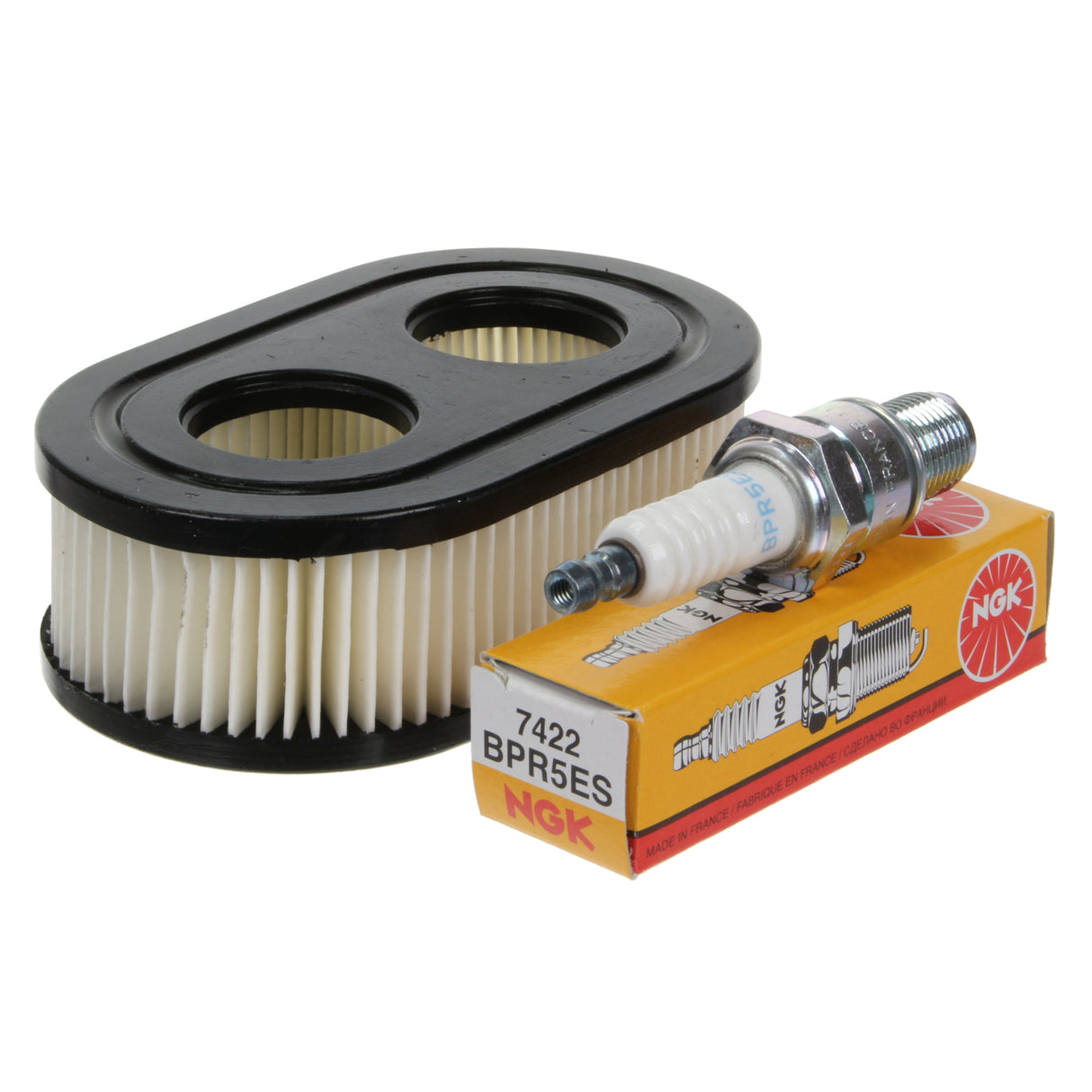 Air Filter & NGK Spark Plug Briggs & Stratton 500e 550e 550ex 625ex 675exi 725exi 593260