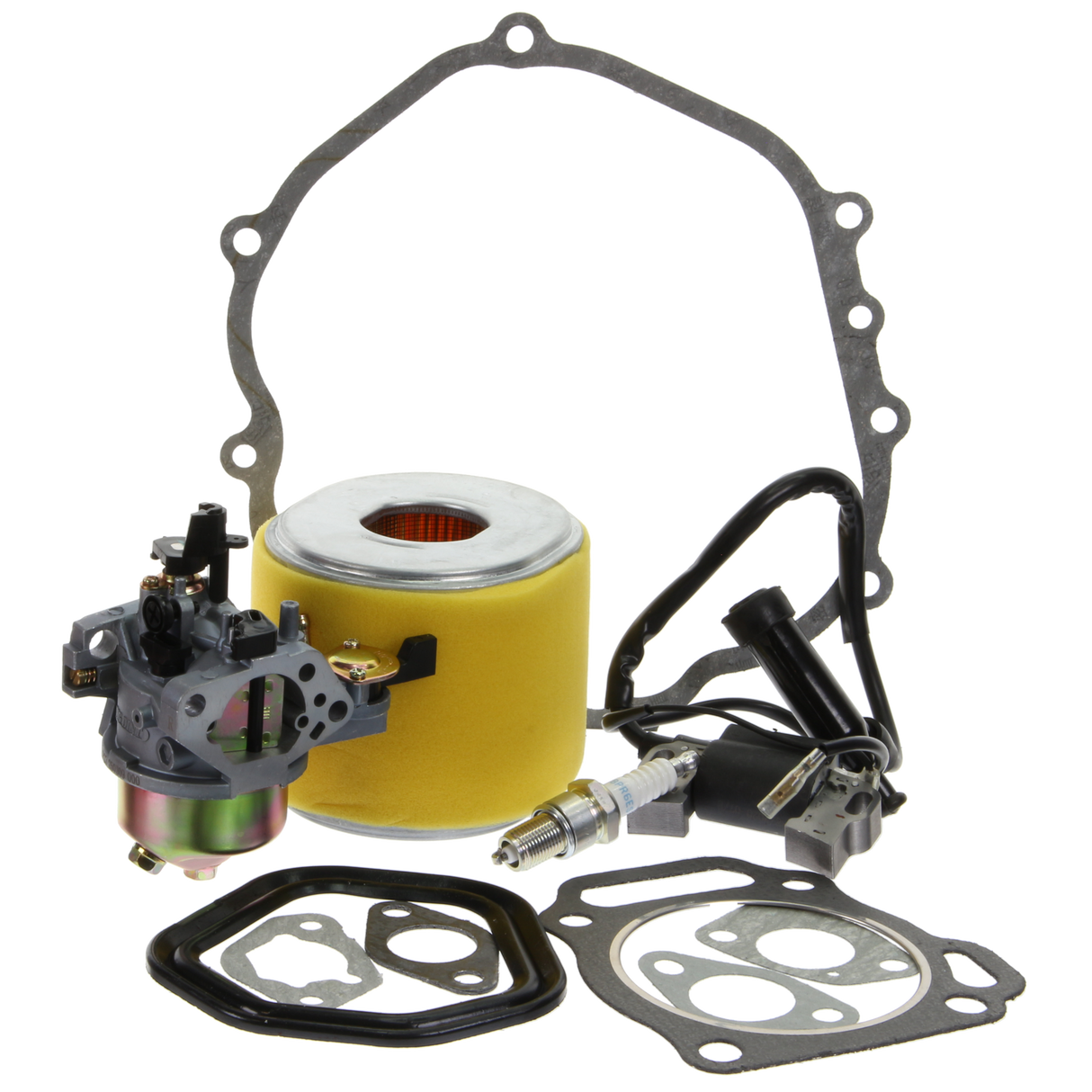 Service Kit fits Honda GX390 Carburetor Coil Gaskets Air Filter NGK Plug 13HP