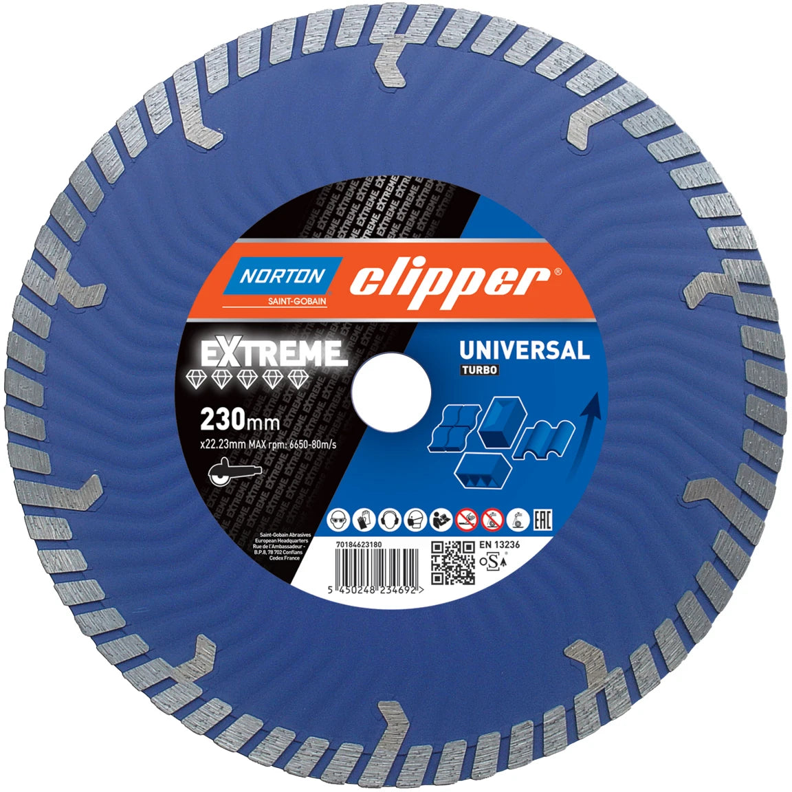 Clipper Extreme Universal Turbo 115mm General Building Materials (22.23mm Bore)