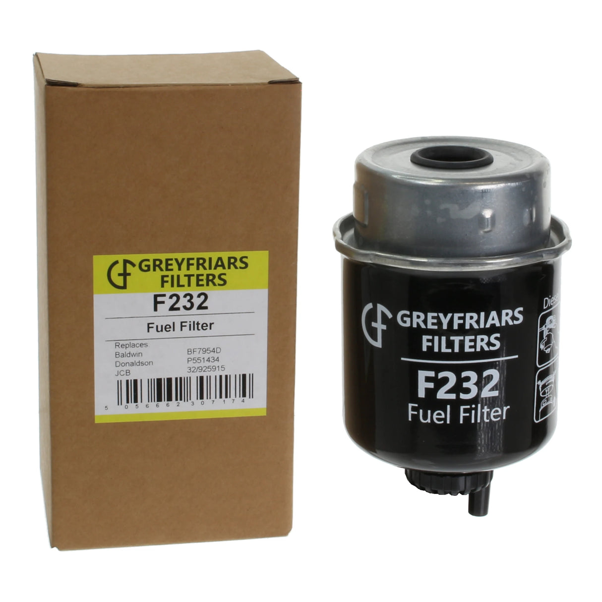 Fuel Filter Replaces JCB 32/925915, 320/A7124