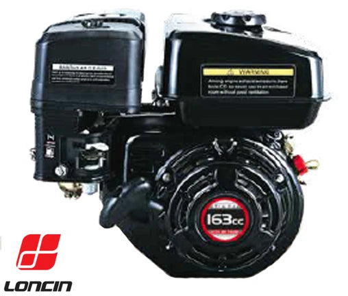 Loncin G160 Engine, 4.8HP - 5.5HP, 2:1 Reduction Gearbox, Recoil Start