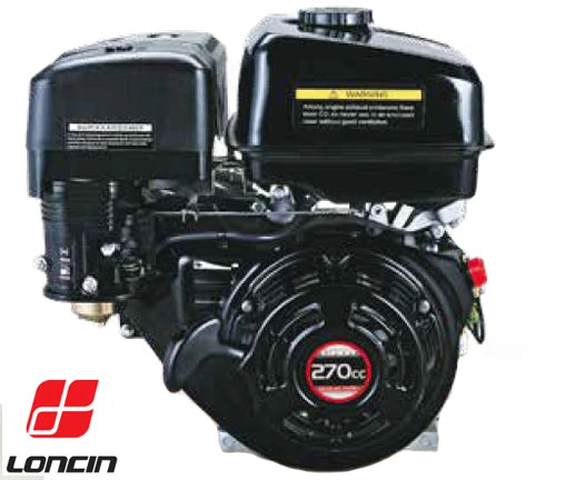 Loncin G270 Engine, 8.0HP - 9.0HP, 2:1 Reduction Gearbox, Recoil Start