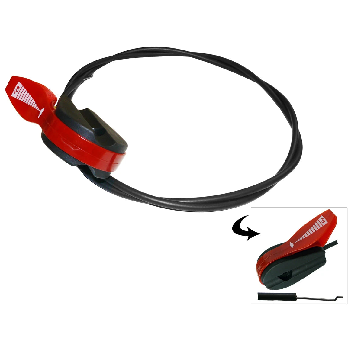 60" Universal Lawnmower Throttle Cable (RED)