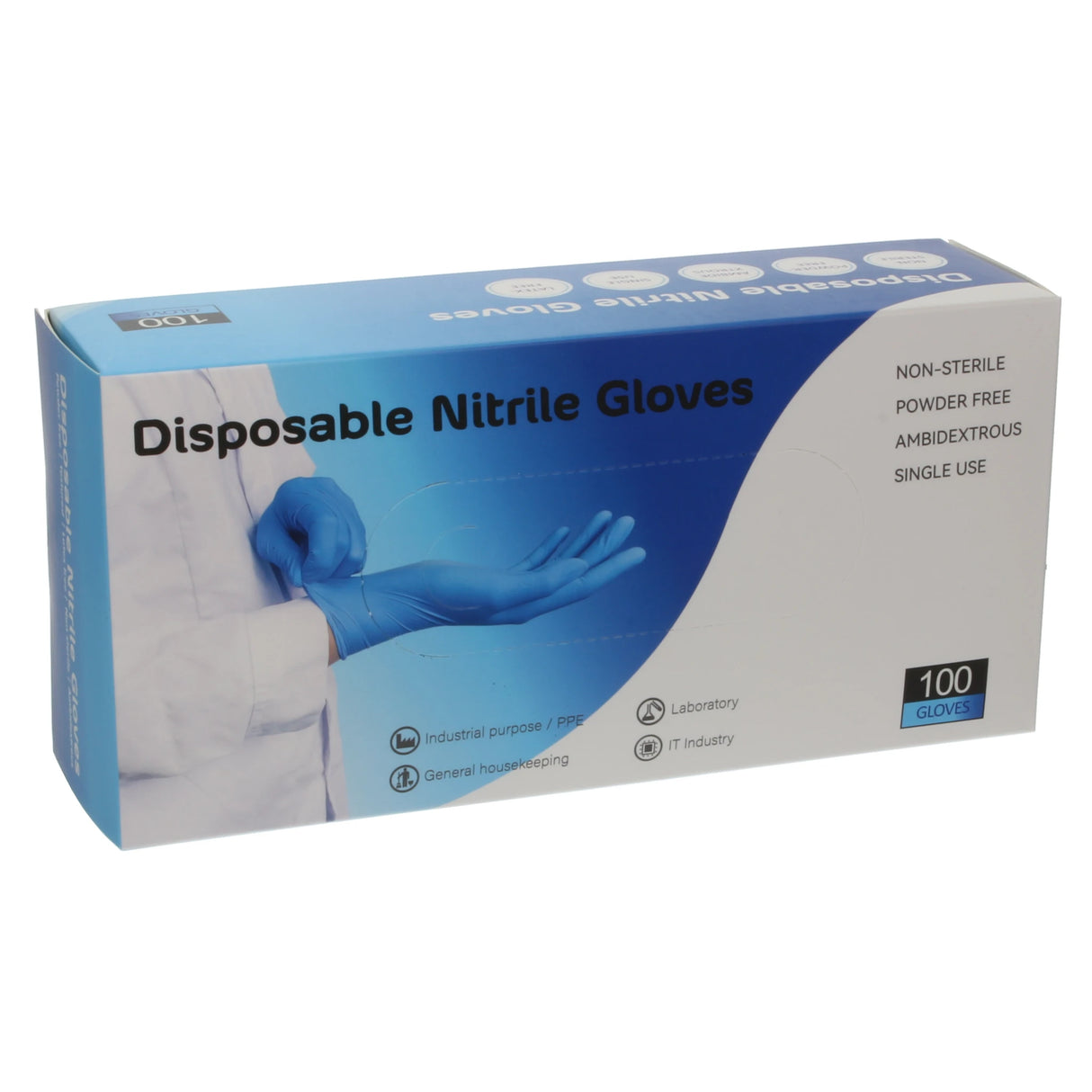 Black Nitrile Gloves (Large)