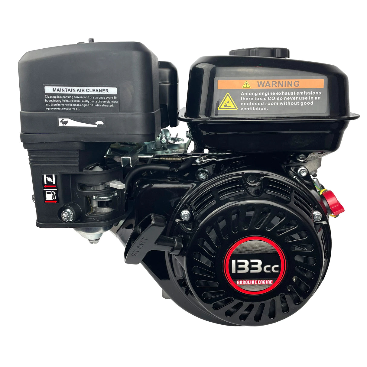 Loncin G120 Engine, 3.5HP - 4.0HP, 3/4" (19mm) Parallel Shaft, Recoil Start