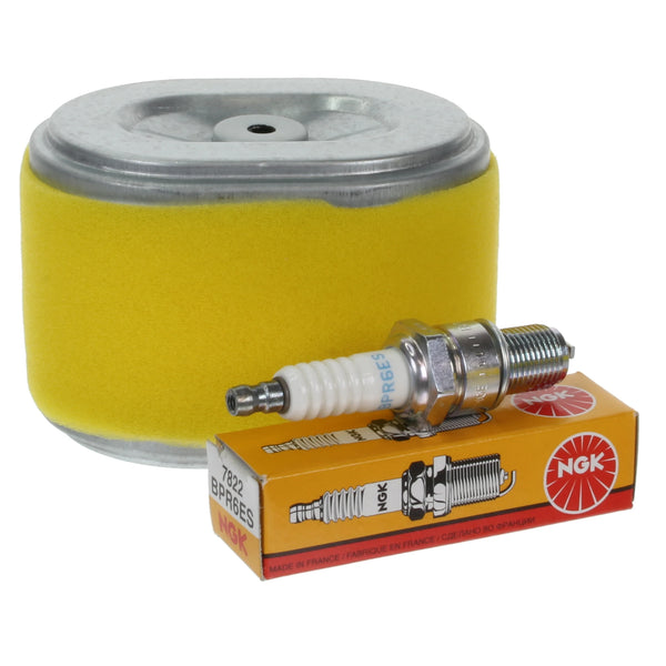 Service Kit fits fits Honda GX140 GX160 GX200 | Includes: Air Filter & BPR6ES NGK Spark Plug
