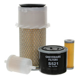 Filter Service Kit for Bomag BW 100 ADM-2 Compactor | Engine: Kubota D722 Diesel | Serial No's: 101460620101 - 101460621303