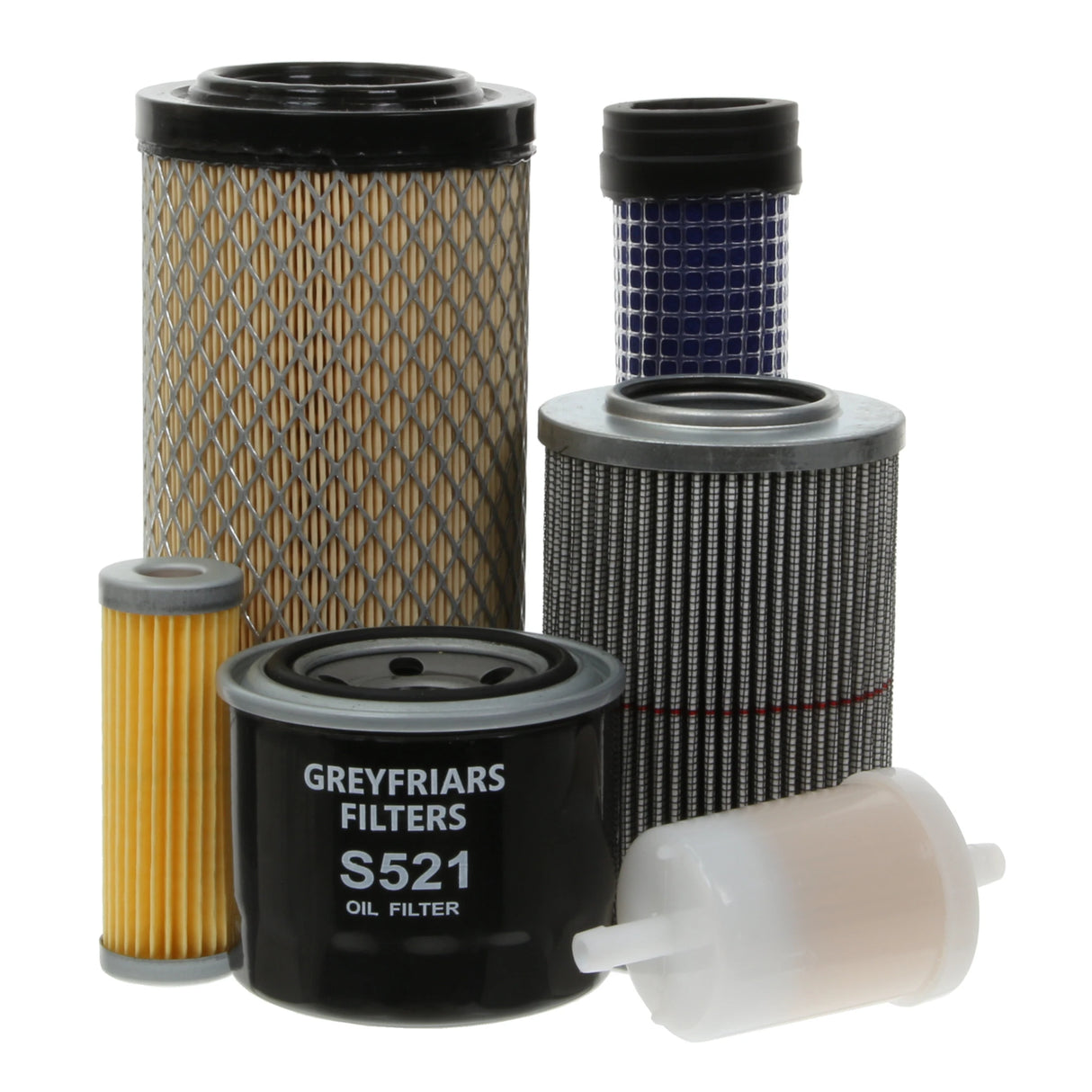 Filter Service Kit for Bomag BW 100 ADM-2 Compactor | Engine: Kubota D722 Diesel | Serial No's: 101460621304 - 101460629999