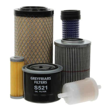 Filter Service Kit for Bomag BW 90 AC-2 Compactor | Engine: Kubota D722B | Serial No's: 101460721125 - 101460729999