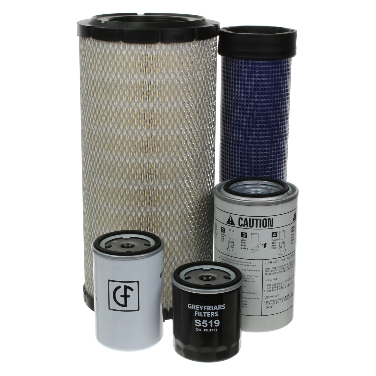Filter Service Kit for Bomag BW 141 AD-4 Compactor | Engine: Deutz BF4 ...