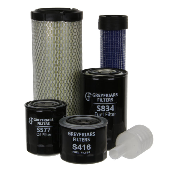 Filter Service Kit for Hitachi ZX 38 U-3/3F ZAXIS Mini Excavator | Engine: Yanmar 3TNV88BPHB