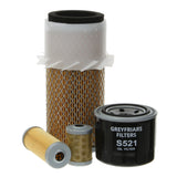 Filter Service Kit for Komatsu PC 05-7 Mini Excavator | Engine: Komatsu 3 D72N-26A