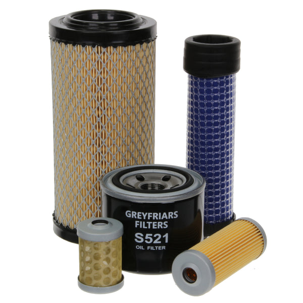 Filter Service Kit for Komatsu PC 18 MR-3 Mini Excavator | Engine: Komatsu 3D67E-2 Diesel (14HP/11KW) | Years: 1/2007 Onwards