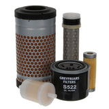 Filter Service Kit for Kubota U 10 ALPHA Mini Excavator (1T) | Engine: Kubota D 722-BH 2 Diesel