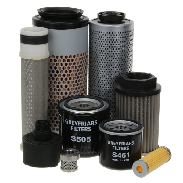 Filter Service Kit for Kubota KX 101-3 ALPHA 2 Mini Excavator (3.5T) | Engine: Kubota D 1503 M-EBH 2 Diesel (27HP/20KW) | Years: 01/2007 - 01/2011