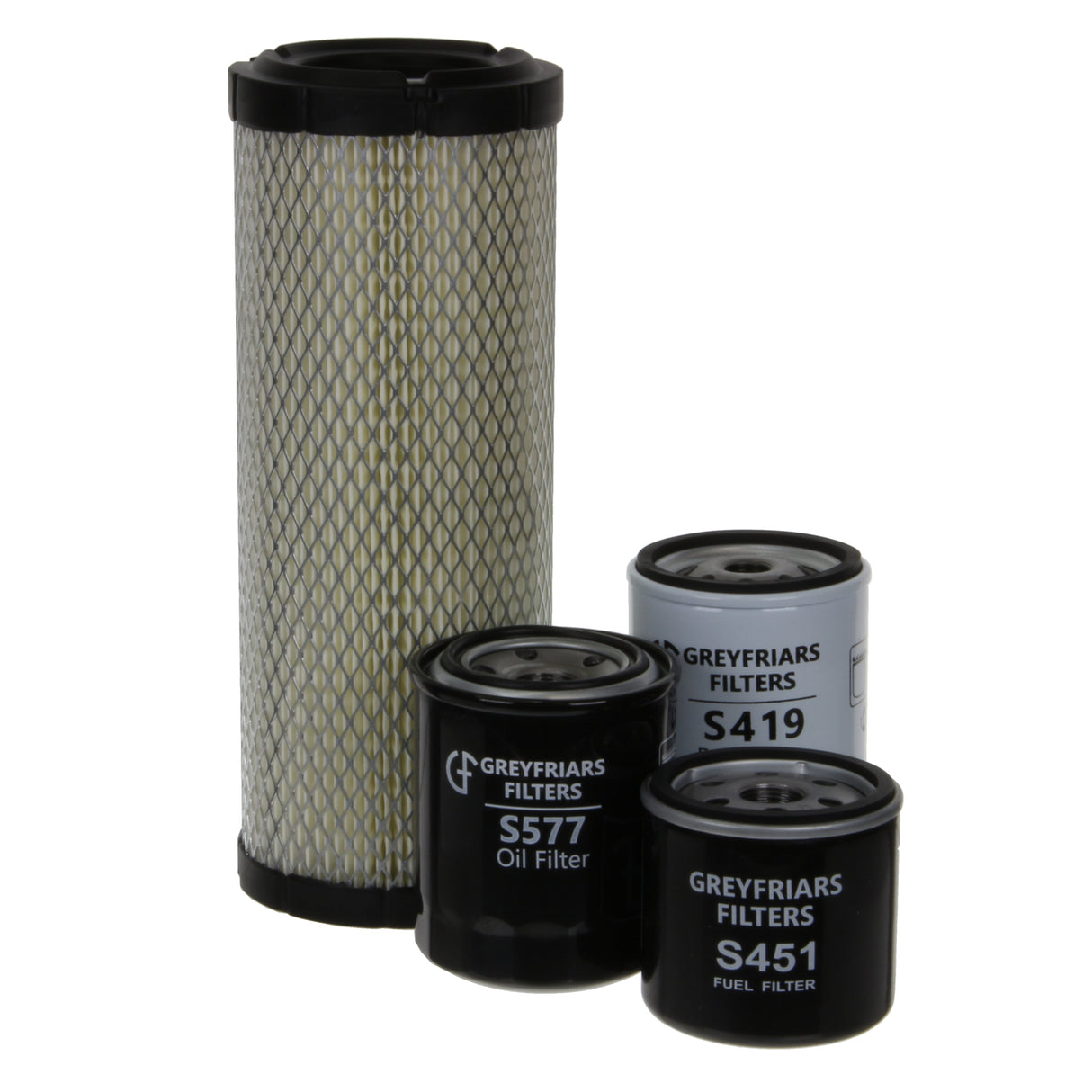 Filter Service Kit for Ransomes PARKWAY 2250 Lawnmower | Engine: Kubota V 1505 B (38HP/27KW)