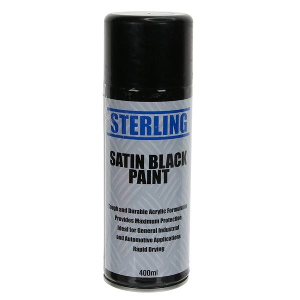 Satin Black Paint Spray (400ml)