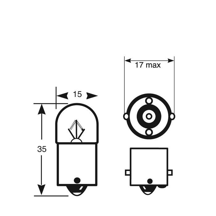 12V 5W BA15S SCC Bulb