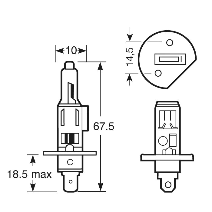 12V 130W H1 P14.5S Bulb