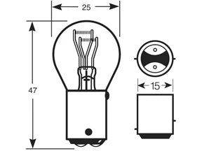 12V 21/5W Bulb (Offset pins)