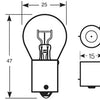 12V 21W (Amber) Bulb Base BAU15s thumbnail 1