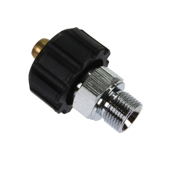 Screw Coupling Long Nosed 3/8" Male Black Collar