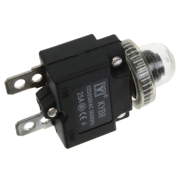 25A Circuit Breaker Thermal Overload Switch (125V / 250V)