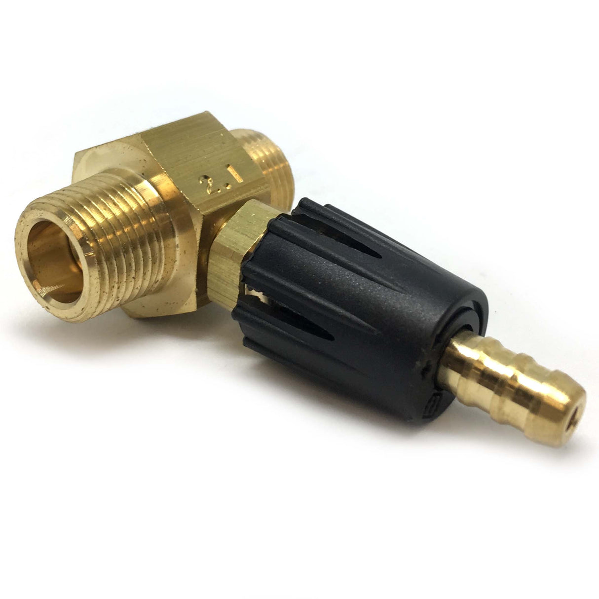 Pressure Washer Adjustable Chemical Injector 3/8" Male / Male - 2.1mm Nozzle