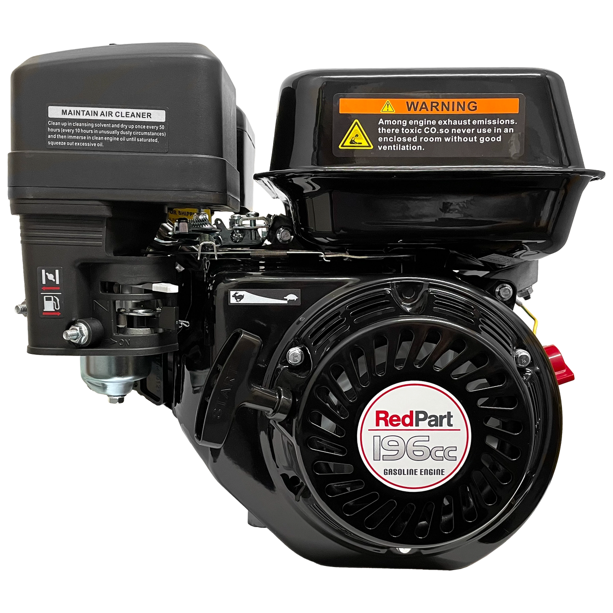RedPart G200 Engine 5.5HP - 6.5HP, 3/4" (19mm) Parallel Shaft, Recoil Start