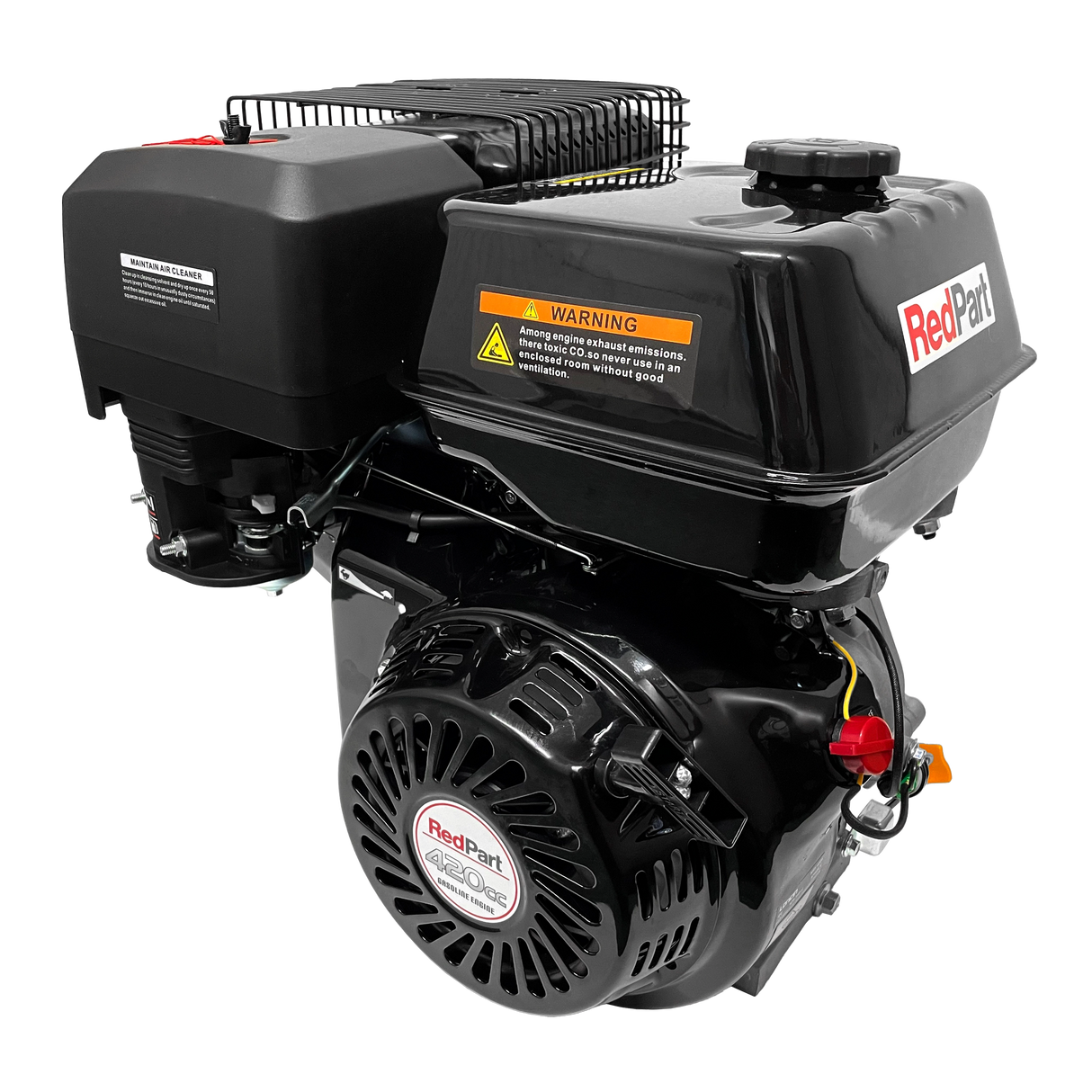 RedPart G420 Engine 12-15hp 1" Parallel Shaft Recoil Start