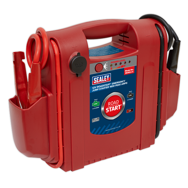Sealey RoadStart® 12V Emergency Jump Starter 1600 Peak Amps Power Amp